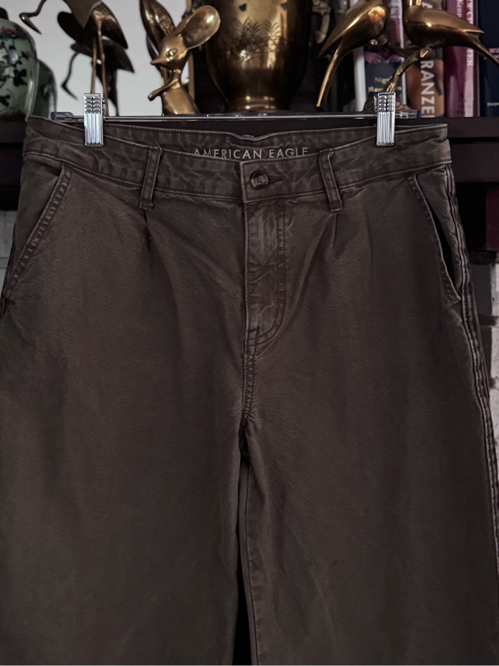 American Eagle × The Ziegler Sisters Stretch High-Waist Baggy Wide-Leg Pant 10L - Picture 2 of 8